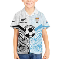 New Zealand-Fiji Football Custom Kid Hawaiian Shirt Together Go Champions