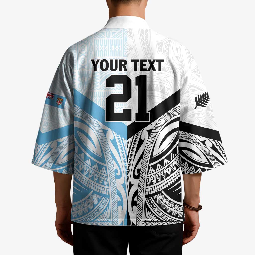New Zealand-Fiji Football Custom Kimono Together Go Champions - Polynesian Pride