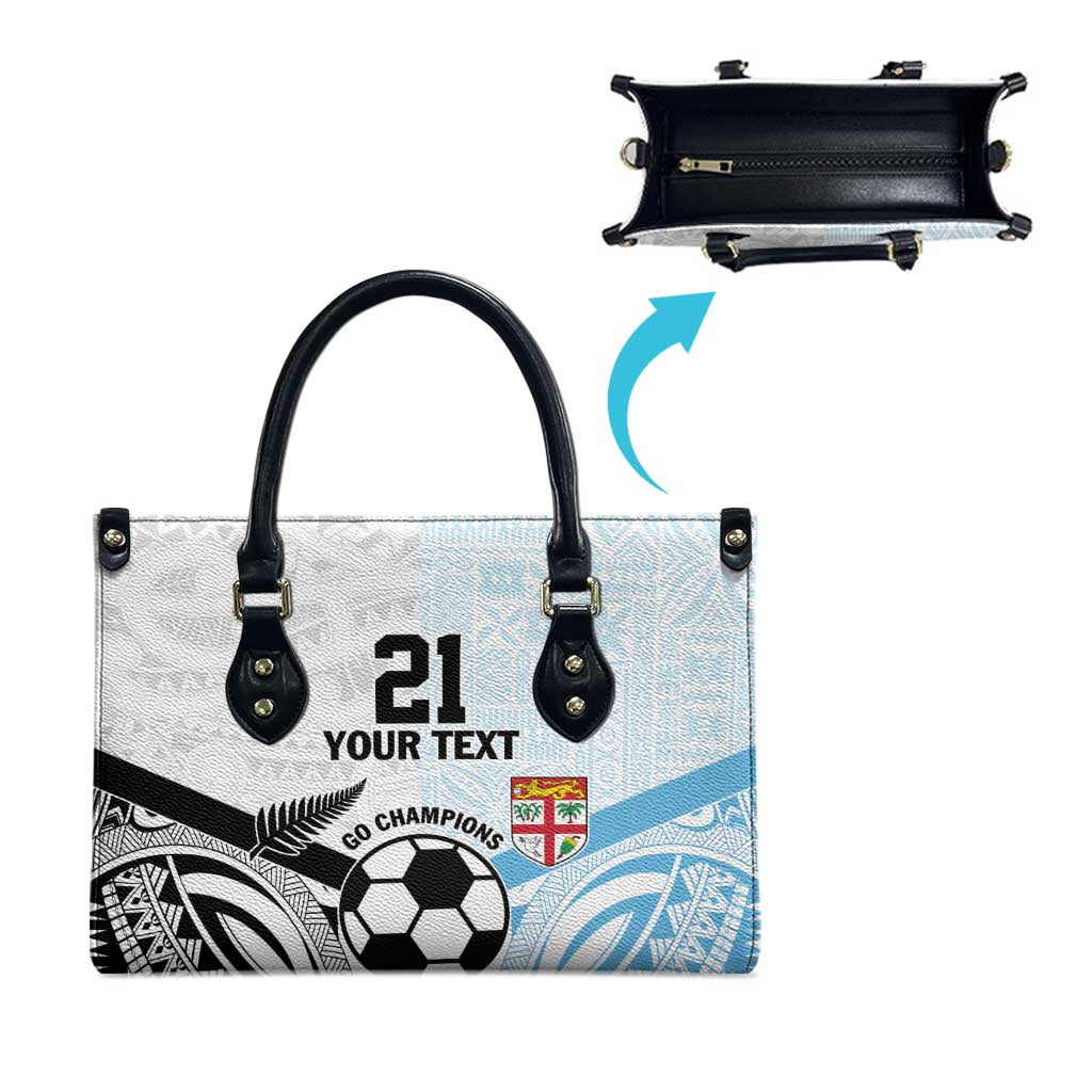 New Zealand-Fiji Football Custom Leather Bag Together Go Champions - Polynesian Pride