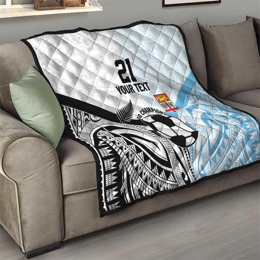 New Zealand-Fiji Football Custom Quilt Together Go Champions