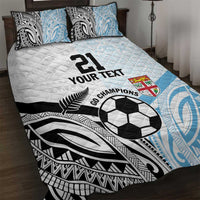 New Zealand-Fiji Football Custom Quilt Bed Set Together Go Champions
