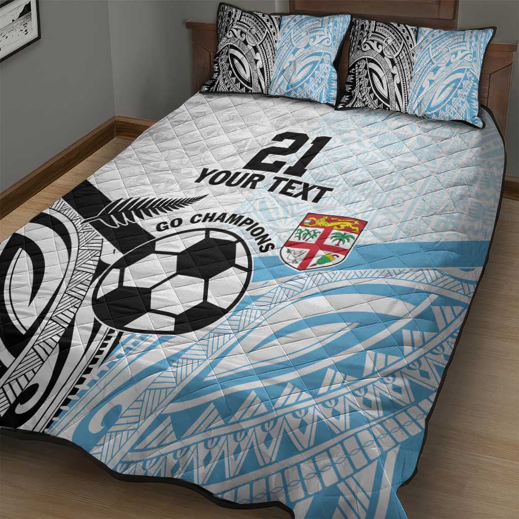 New Zealand-Fiji Football Custom Quilt Bed Set Together Go Champions