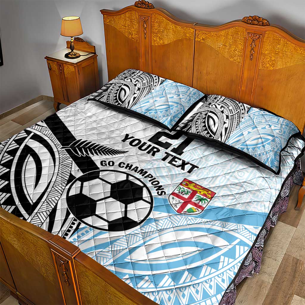 New Zealand-Fiji Football Custom Quilt Bed Set Together Go Champions