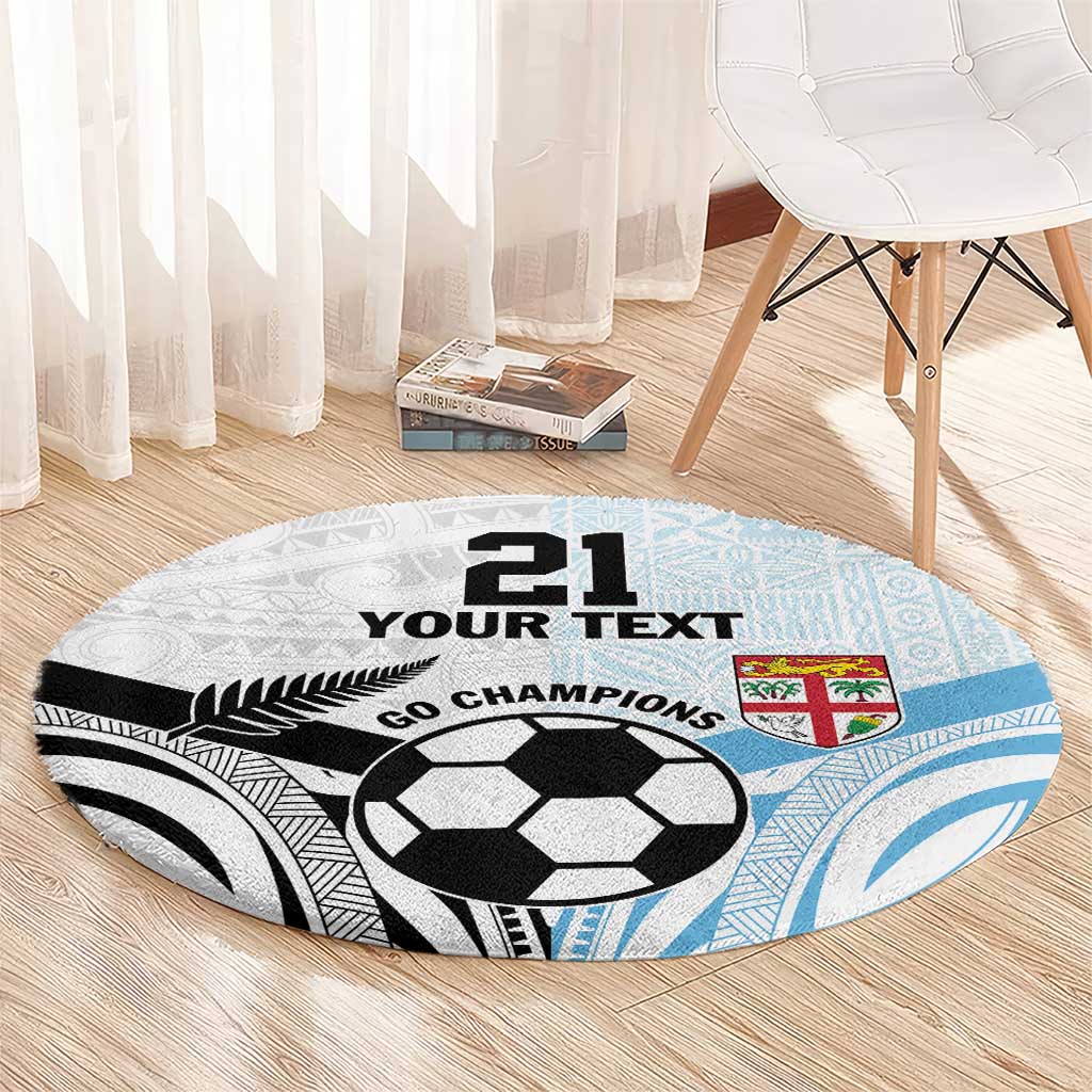 New Zealand-Fiji Football Custom Round Carpet Together Go Champions