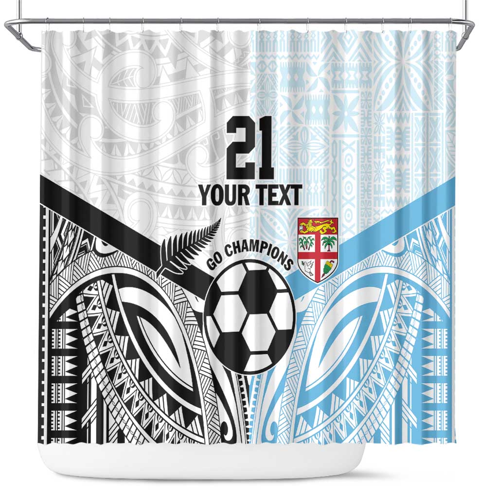 New Zealand-Fiji Football Custom Shower Curtain Together Go Champions
