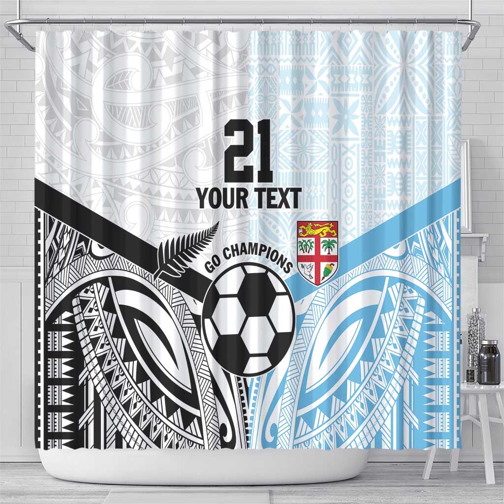 New Zealand-Fiji Football Custom Shower Curtain Together Go Champions