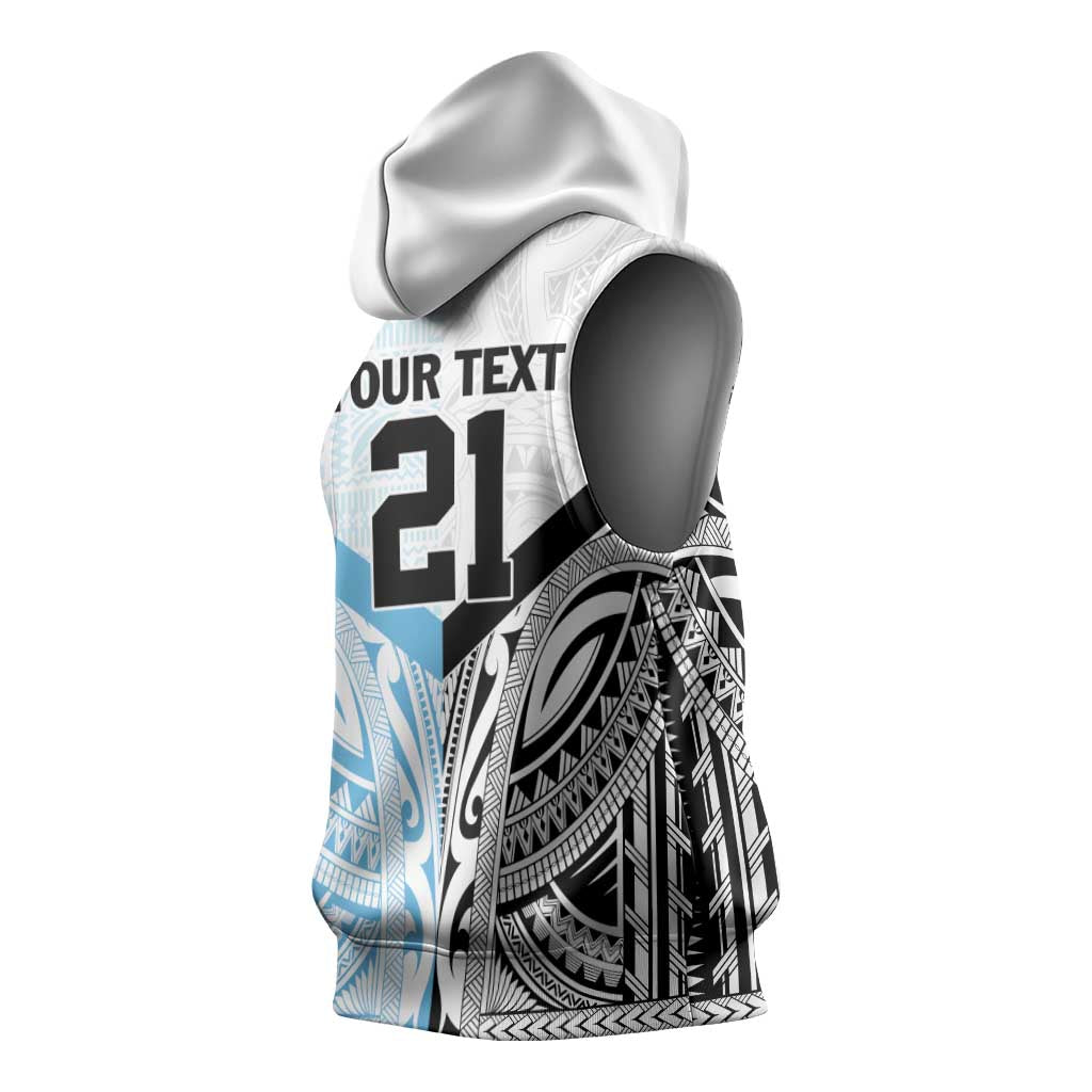 New Zealand-Fiji Football Custom Sleeveless Hoodie Together Go Champions - Polynesian Pride