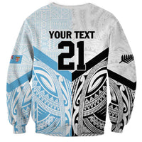 New Zealand-Fiji Football Custom Sweatshirt Together Go Champions