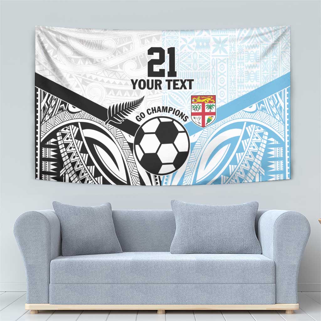 New Zealand-Fiji Football Custom Tapestry Together Go Champions