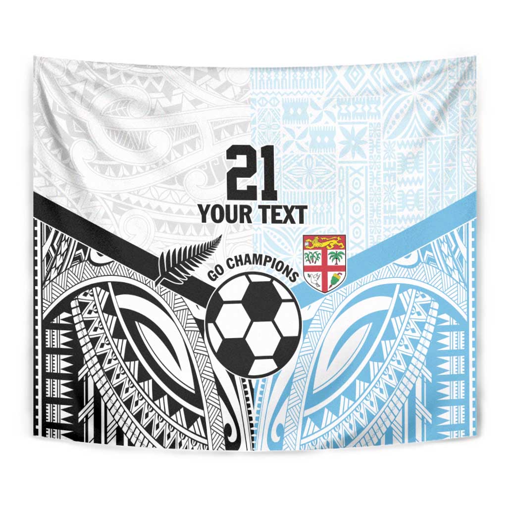 New Zealand-Fiji Football Custom Tapestry Together Go Champions