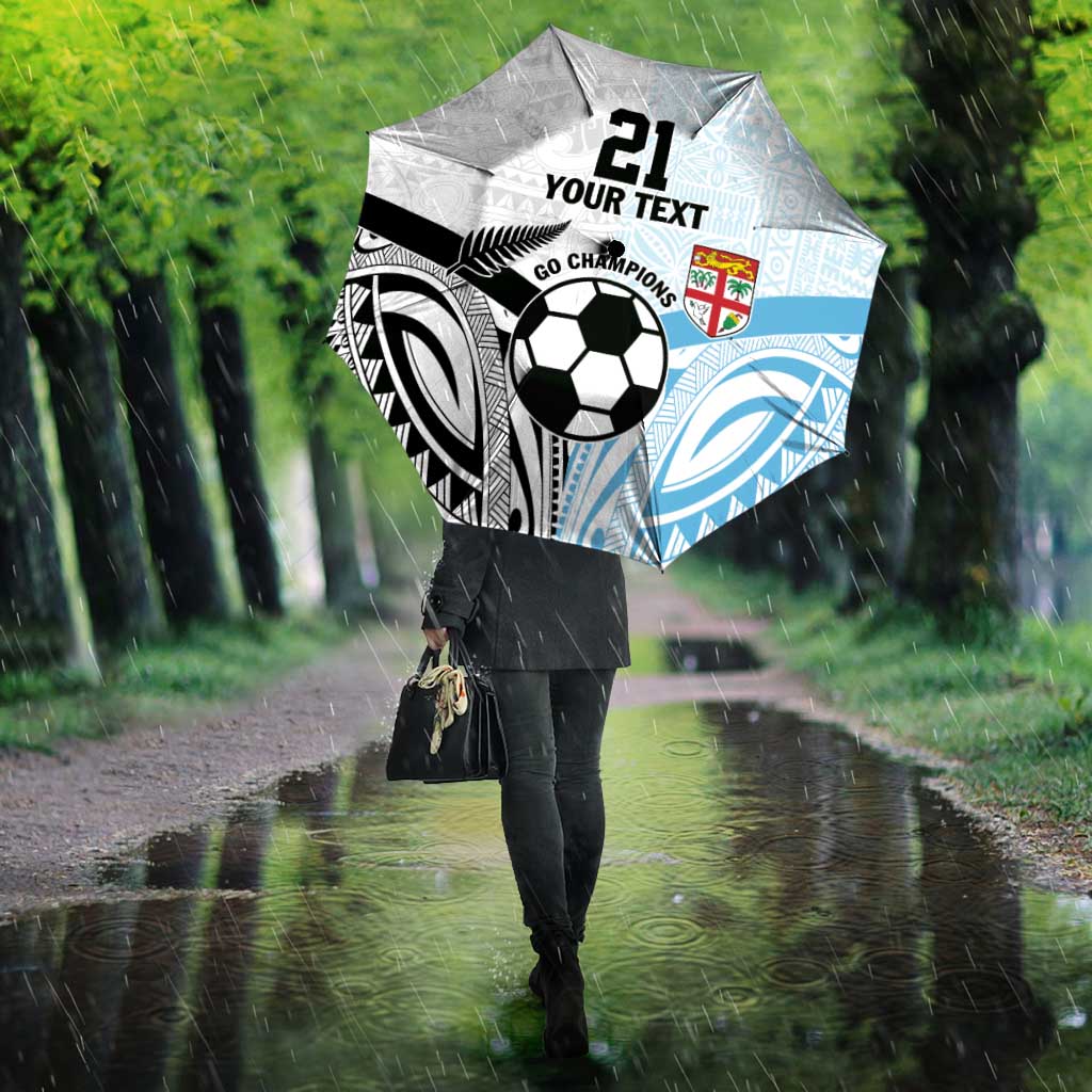 New Zealand-Fiji Football Custom Umbrella Together Go Champions - Polynesian Pride