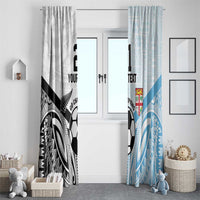 New Zealand-Fiji Football Custom Window Curtain Together Go Champions LT9 - Polynesian Pride