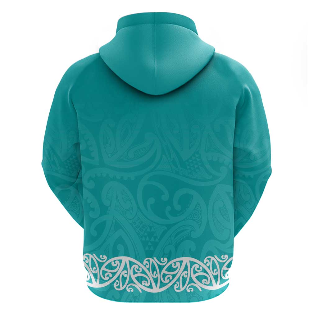 New Zealand Nurses Week Hoodie Maori Kowhaiwhai Cyan Tribal LT9 - Polynesian Pride