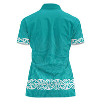 New Zealand Nurses Week Women Polo Shirt Maori Kowhaiwhai Cyan Tribal LT9 - Polynesian Pride