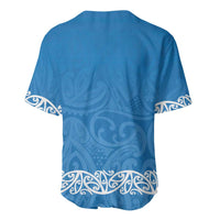 New Zealand Nurses Week Baseball Jersey Maori Kowhaiwhai Blue Tribal