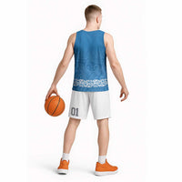 New Zealand Nurses Week Basketball Jersey Maori Kowhaiwhai Blue Tribal LT9 - Polynesian Pride