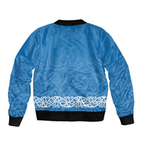 New Zealand Nurses Week Bomber Jacket Maori Kowhaiwhai Blue Tribal