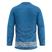 New Zealand Nurses Week Hockey Jersey Maori Kowhaiwhai Blue Tribal LT9 - Polynesian Pride