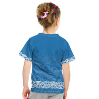 New Zealand Nurses Week Kid T Shirt Maori Kowhaiwhai Blue Tribal LT9 - Polynesian Pride