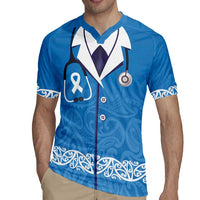 New Zealand Nurses Week Rugby Jersey Maori Kowhaiwhai Blue Tribal LT9 - Polynesian Pride