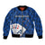 (Custom Text And Number) New Zealand Cricket Bomber Jacket Auckland Aces Sporty Style LT9 Unisex Blue - Polynesian Pride