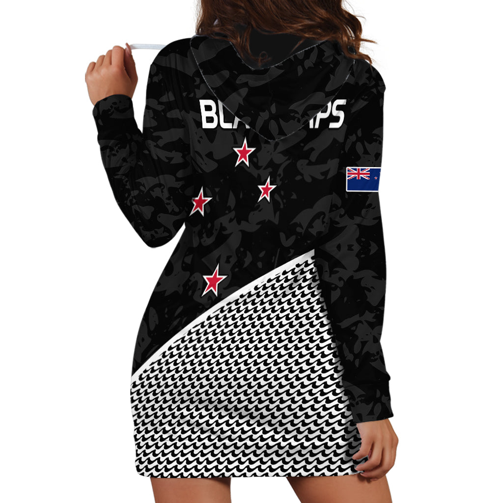 New Zealand Cricket Hoodie Dress Black Cap Sporty Style No1 LT9 - Polynesian Pride