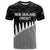 (Custom Text and Number) New Zealand Cricket T Shirt Black Cap Sporty Style No1 LT9 Black - Polynesian Pride