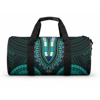 African Dashiki With Polynesian Pattern Teal Duffle Bag LT9 One size Teal - Polynesian Pride