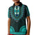 African Dashiki Kid Polo Shirt With Polynesian Pattern - Teal LT9 Kid Teal - Polynesian Pride