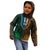 African Dashiki Kid Hoodie With Polynesian Pattern - Half Green and Gold LT9 - Polynesian Pride