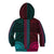 African Dashiki Kid Hoodie With Polynesian Pattern - Half Teal and Pink LT9 - Polynesian Pride