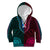 African Dashiki Kid Hoodie With Polynesian Pattern - Half Teal and Pink LT9 - Polynesian Pride