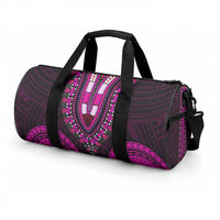 African Dashiki With Polynesian Pattern Pink Duffle Bag LT9 - Polynesian Pride