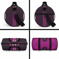 African Dashiki With Polynesian Pattern Pink Duffle Bag LT9 - Polynesian Pride