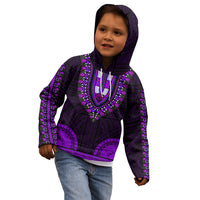 African Dashiki Kid Hoodie With Polynesian Pattern - Purple LT9 - Polynesian Pride