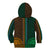 African Dashiki Kid Hoodie With Tapa Pattern - Half Green and Gold LT9 - Polynesian Pride