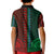 African Dashiki Kid Polo Shirt With Tapa Pattern - Half Green and Red LT9 - Polynesian Pride