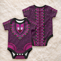 African Dashiki With Tapa Pattern - Pink Baby Onesie LT9 - Polynesian Pride