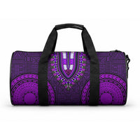 African Dashiki With Tapa Pattern - Purple Duffle Bag LT9 One size Purple - Polynesian Pride
