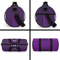 African Dashiki With Tapa Pattern - Purple Duffle Bag LT9 - Polynesian Pride