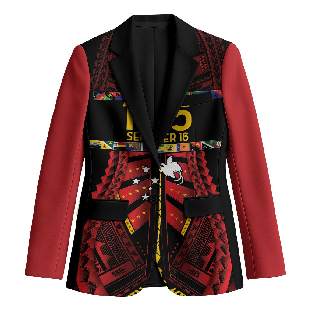 Independen Stet bilong Papua Niugini 1975 Blazer Red Tribal Papua New Guinea Province Flag LT9 Unisex Red - Polynesian Pride