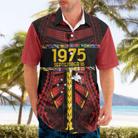 Independen Stet bilong Papua Niugini 1975 Hawaiian Shirt Red Tribal Papua New Guinea Province Flag LT9 - Polynesian Pride