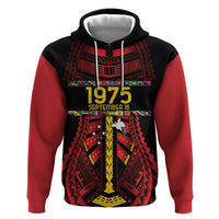 Independen Stet bilong Papua Niugini 1975 Hoodie Red Tribal Papua New Guinea Province Flag LT9 Pullover Hoodie Red - Polynesian Pride