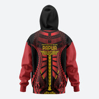 Independen Stet bilong Papua Niugini 1975 Zip Hoodie Red Tribal Papua New Guinea Province Flag LT9 - Polynesian Pride