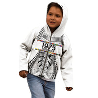 Independen Stet bilong Papua Niugini 1975 Kid Hoodie White Tribal Papua New Guinea Province Flag LT9 - Polynesian Pride