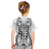 Independen Stet bilong Papua Niugini 1975 Kid T Shirt White Tribal Papua New Guinea Province Flag LT9 - Polynesian Pride