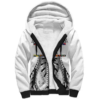 Independen Stet bilong Papua Niugini 1975 Sherpa Hoodie White Tribal Papua New Guinea Province Flag LT9 Unisex White - Polynesian Pride