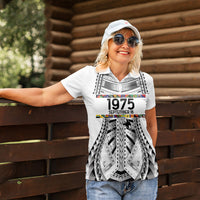 Independen Stet bilong Papua Niugini 1975 Women Polo Shirt White Tribal Papua New Guinea Province Flag LT9 - Polynesian Pride