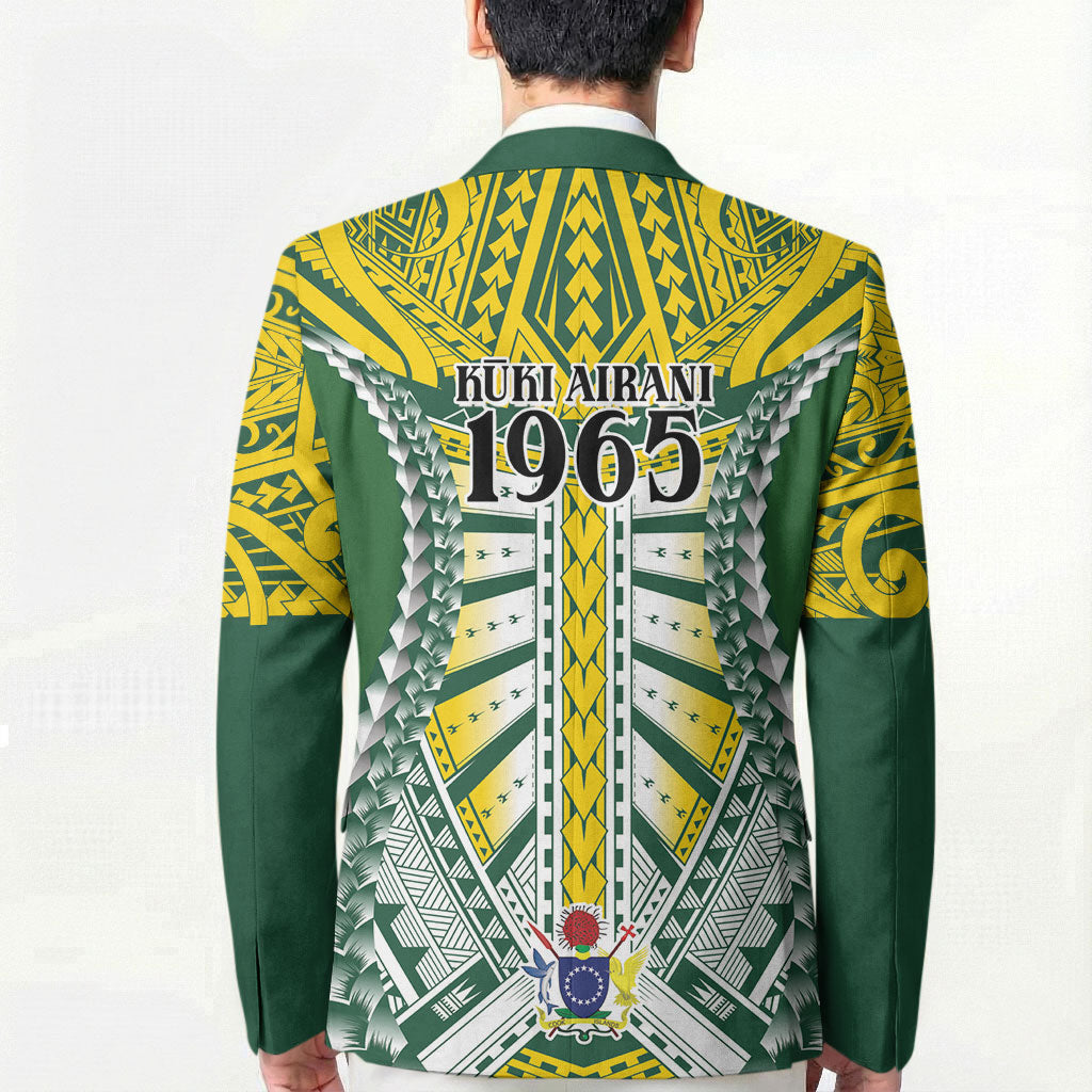 Cook Islands 1965 National Pride Blazer Green Yellow Tribal Pattern LT9 - Polynesian Pride
