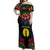 Personalised New Caledonia All Saints Day Off Shoulder Maxi Dress Candle Light with Polynesian Style